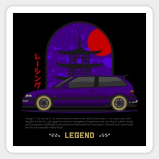 Midnight Racer Purple Kanjo EF JDM Sticker